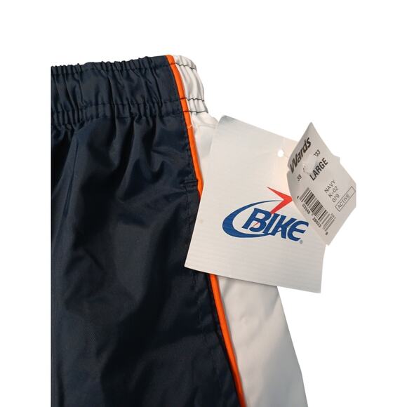 80s BIKE Coach Shorts Sz L Navy Blue New Old Stock Montgomery Wards Vntg Nylon - Picture 2 of 16